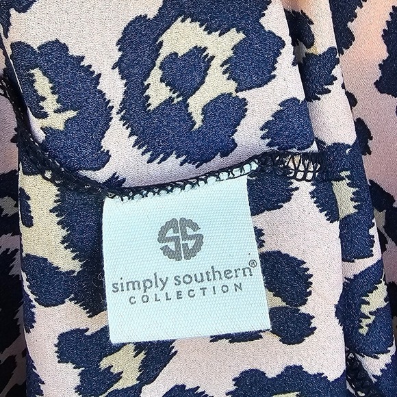 Simply Southern Women's Animal Cheetah Print Kimono Cover Up Cardigan Sz XS-S-M - Picture 7 of 7